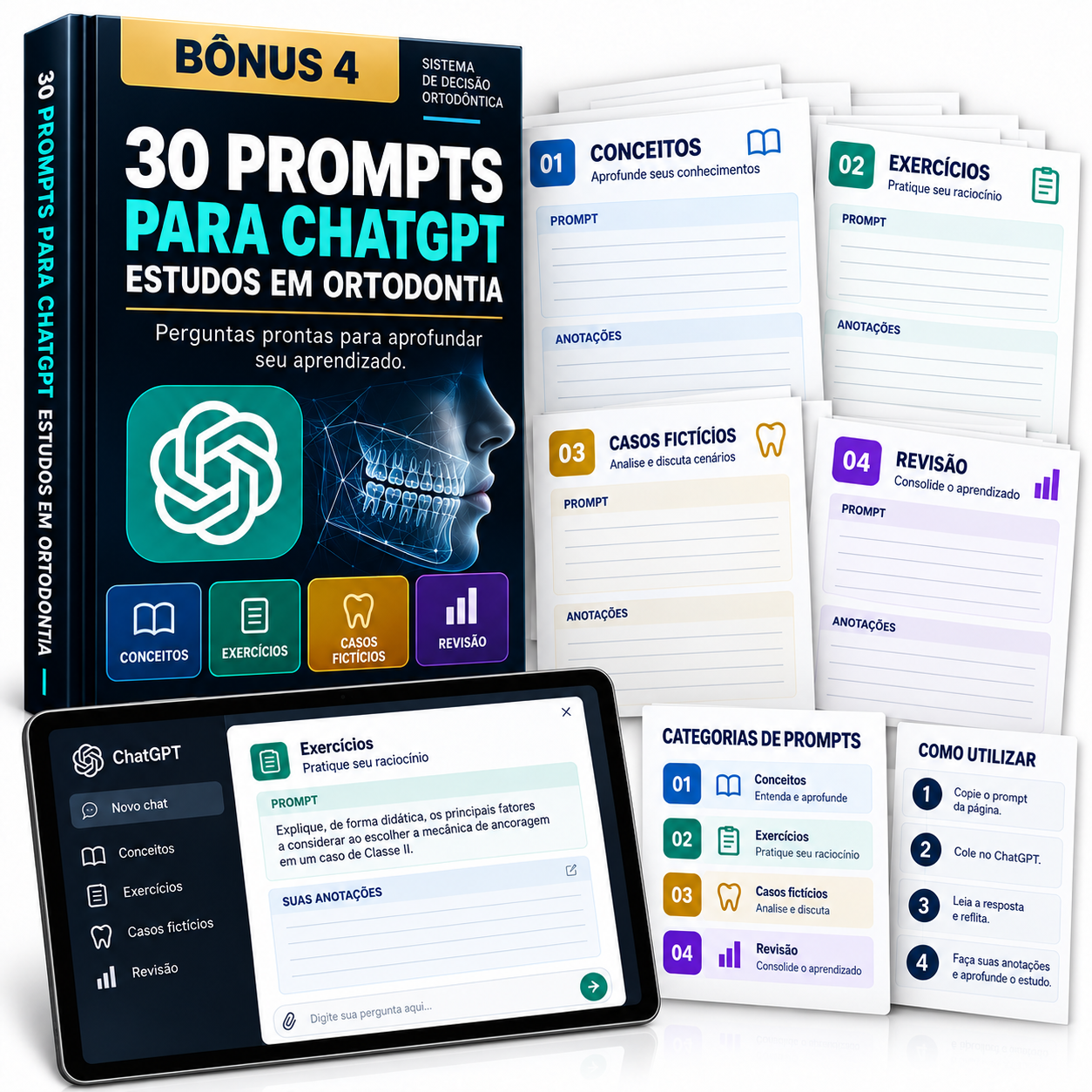 30 prompts para estudar ortodontia